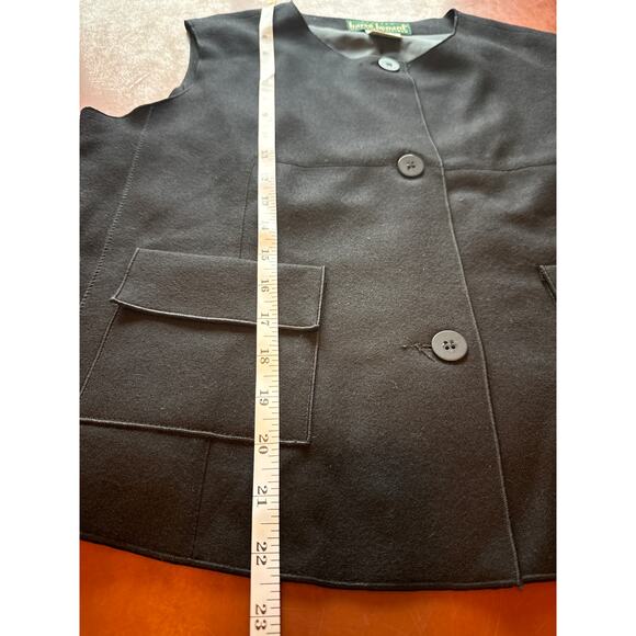 Harve Benard Black Wool Vest Women’s 10 Petite Classic Layered Look 🖤 - Picture 4 of 8